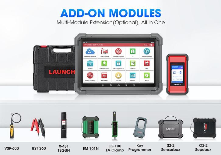 Launch X431 pro3S V+ Elite Smartlink C 10inch uitlees Diag, Auto diversen, Autogereedschap, Ophalen of Verzenden