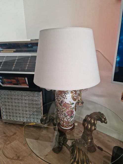 Vintage Satsuma grote tafellamp, Huis en Inrichting, Lampen | Tafellampen, Gebruikt, Minder dan 50 cm, Ophalen