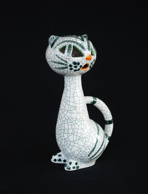 " Zittend Kat " van Kunstenares  Livia Gorka, Antiek en Kunst, Curiosa en Brocante, Ophalen of Verzenden