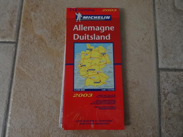 michelin wegenkaart 718 Duitsland, Boeken, Atlassen en Landkaarten, Zo goed als nieuw, Landkaart, Duitsland, 1800 tot 2000, Ophalen of Verzenden