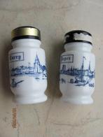 NIEUWSTAAT 2x OPALINE delftsblauw KRUIDENPOTJES jaren 60 70, Antiek en Kunst, Ophalen of Verzenden