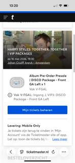 Harry Styles: Togheter, Togheter VIP Disco ticket 17-05-2026, Tickets en Kaartjes, Eén persoon, Mei