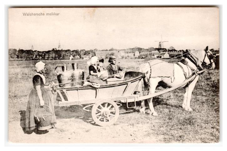 Walcheren, Walchersche melkkar, Verzamelen, Ansichtkaarten | Nederland, Ongelopen, Zeeland, 1920 tot 1940, Verzenden