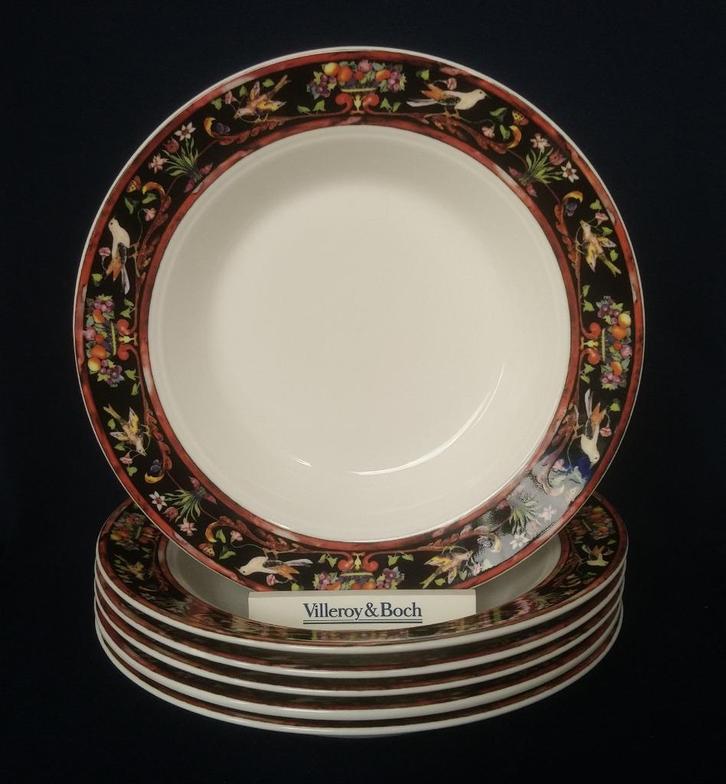 Villeroy & Boch Intarsia - 6 soepborden (23 cm), Huis en Inrichting, Keuken | Servies, Zo goed als nieuw, Bord(en), Overige stijlen