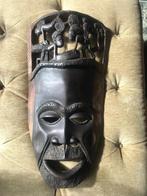 Groot Antiek Houten Masker, Ophalen of Verzenden