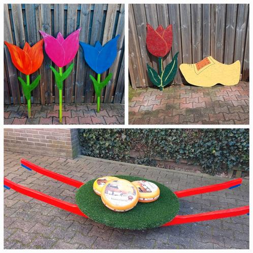 Te huur vrolijke straatversiering met thema Holland, Hobby en Vrije tijd, Feestartikelen | Verhuur, Gebruikt, Overige, Ophalen