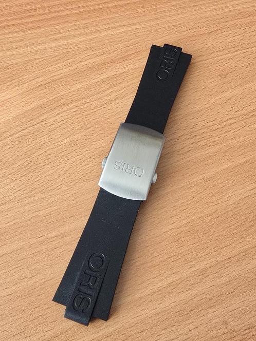 Oris rubberen band met vouwsluiting, Sieraden, Tassen en Uiterlijk, Overige Accessoires, Zo goed als nieuw, Ophalen of Verzenden
