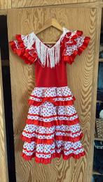 Spaanse verkleedjurk, Kinderen en Baby's, Carnavalskleding en Verkleedspullen, Ophalen of Verzenden, Gebruikt, 122 t/m 128, Meisje