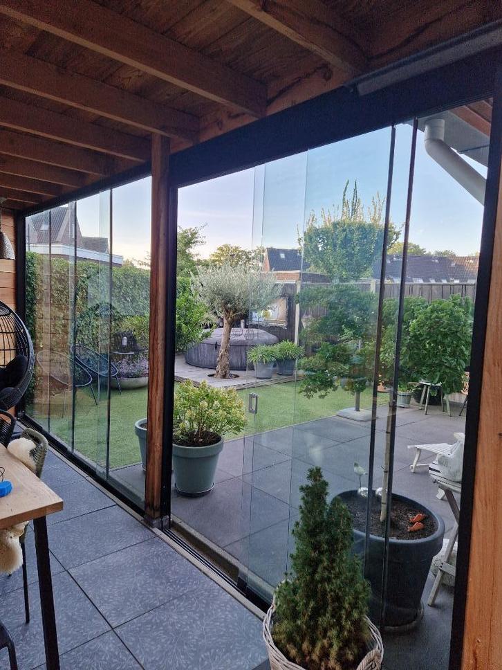 Schuifdeuren 7 stuks tbv overkapping, Tuin en Terras, Overkappingen, Gebruikt, Overige typen, Ophalen