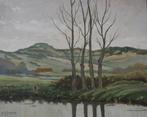 Noord Hollands duinlandschap, olieverf op board, gesigneerd., Verzenden