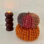 Hippe, gehaakte pompoenen handmade duo oranje, Ophalen of Verzenden, Nieuw, Haken, Overige typen