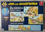 Drieluik Jan van Haasteren “tour de France” 3x1000 stukjes, Hobby en Vrije tijd, Denksport en Puzzels, Ophalen of Verzenden, Gebruikt