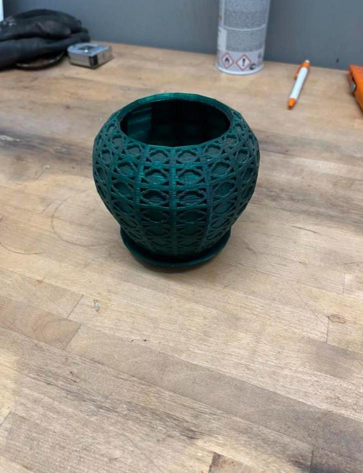 3D geprinte pennenbak/bloempotje, Tuin en Terras, Bloempotten, Nieuw, Kunststof, Binnen, Minder dan 40 cm, Minder dan 25 cm, Rond