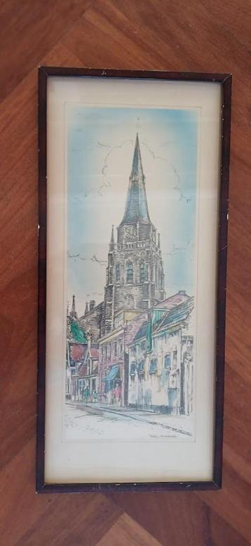 Kokie Molsbergen, kerk ingekleurd / kerk Voorschoten beschikbaar voor biedingen