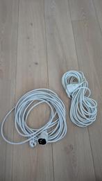 Verlengsnoer, 2 stuks, 10 meter, binnen, Ophalen of Verzenden, Zo goed als nieuw, Kabel of Snoer