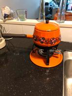 Fondue stel retro met 6 vorkjes, Ophalen of Verzenden, Zo goed als nieuw, Brander, Fondueset