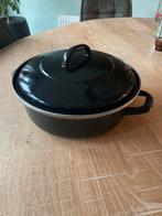 BK Zwarte braadpan met deksel 28cm- Gebruikt, Ophalen, Gebruikt, Koekenpan of Braadpan, Gietijzer