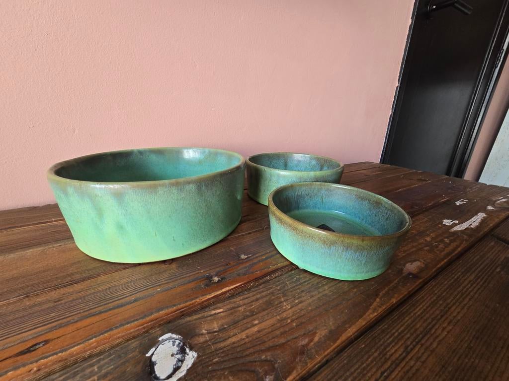 NIEUW KERAMIEKE VOERBAKKEN SET - INFO ZIE ADVERTENTIE, Ophalen of Verzenden