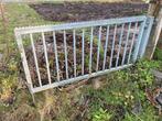 Gegalvaniseerde stalen toegangspoort, Tuin en Terras, Tuinhekken en Hekwerk, Ophalen, Met poort, Gebruikt, Spijlenhekwerk
