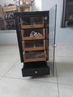 humidor kabinet ebony + elektronisch bevochtigingssysteem +, Ophalen, Zo goed als nieuw, Tabaksdoos of Verpakking