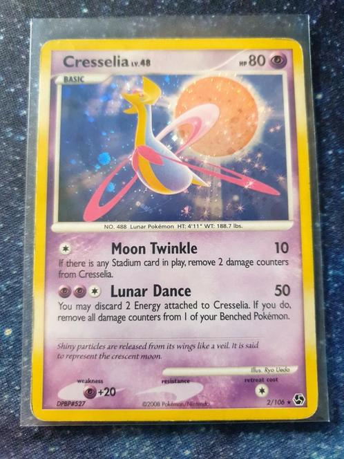 Pokémon kaart Cresselia holo #2 Great Encounters, Hobby en Vrije tijd, Verzamelkaartspellen | Pokémon, Gebruikt, Losse kaart, Ophalen of Verzenden