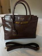 Prachtige elegante bruine tas Guess enisa krokodillenprint, Ophalen of Verzenden, Zo goed als nieuw, Bruin, Handtas