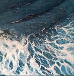 Woeste zee 100 bij 100 cm acrylverf op doek, Ophalen