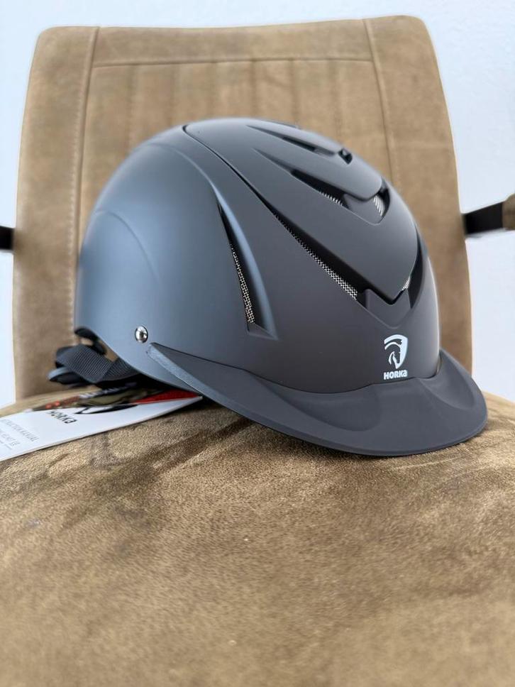 Nieuwe Horka veiligheidscap cap zwart junior verstelbaar, Dieren en Toebehoren, Paardrijkleding, Nieuw, Cap, Ophalen of Verzenden