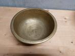 Antieke handgegraveerde messing kom – vermoedelijk Birma, Antiek en Kunst, Ophalen of Verzenden