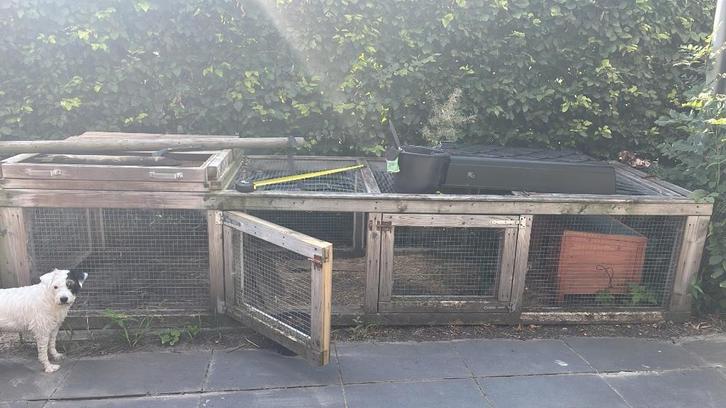 Konijnenren, Dieren en Toebehoren, Knaagdieren en Konijnen | Hokken en Kooien, Gebruikt, Ren, 60 tot 90 cm, 110 cm of meer, Konijn