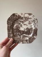 Gebaksbordjes Johnson Brothers Cotswold Vierkant, Bruin, Ophalen of Verzenden