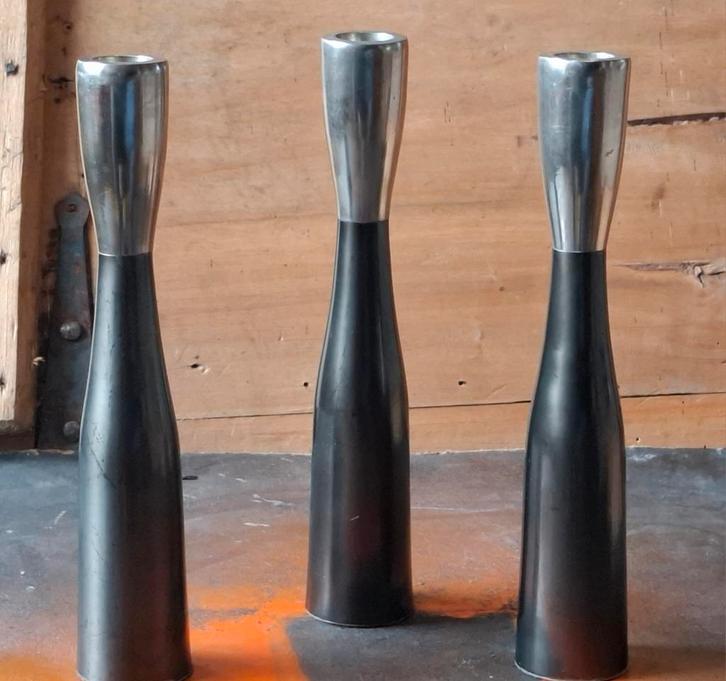 Kandelaar. Scandinavisch design.  Erika Pekkari. 3 st.  23cm, Huis en Inrichting, Woonaccessoires | Kandelaars en Kaarsen, Zo goed als nieuw
