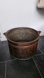 Antieke metalen kolenbak / houtbak, Ophalen of Verzenden