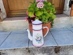 Rose Franse koffiepot Japy met filter en vioolmotief, Antiek en Kunst, Antiek | Emaille, Ophalen of Verzenden