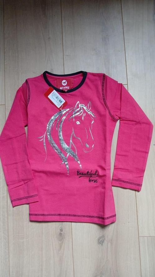 Lipstick fuchsia Red Horse Flash shirt maat 104 en 116, Dieren en Toebehoren, Paardrijkleding, Nieuw, Kinderen, Bovenkleding, Dressuur