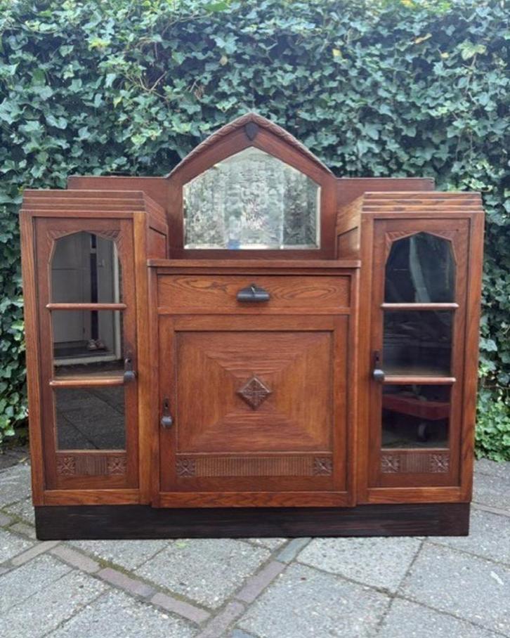 Antieke Art Deco Amsterdamse school dressior, Antiek en Kunst, Antiek | Meubels | Kasten, Ophalen