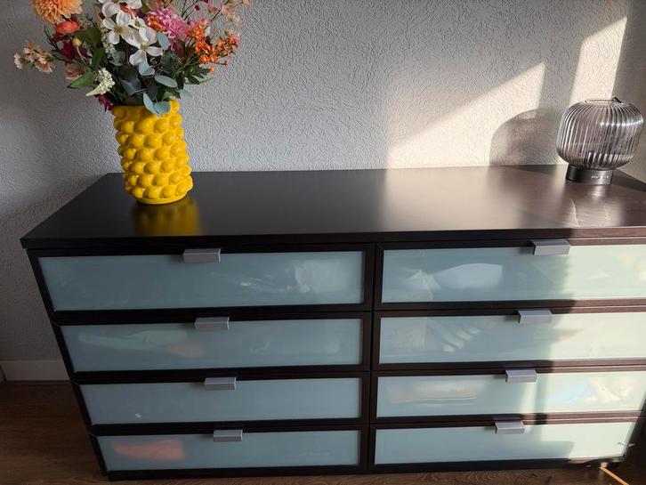 IKEA Malm ladekast met 8 laden, Huis en Inrichting, Kasten | Ladekasten, Gebruikt, Minder dan 100 cm, 150 tot 200 cm, 25 tot 50 cm