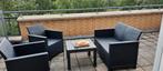 Loungeset Leenbakker antraciet bank met 2 x stoel, Tuin en Terras, Tuinsets en Loungesets, Ophalen, Zo goed als nieuw, Bank
