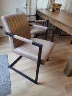 Eetkamerstoelen nieuw 4 stuks, Ophalen, Bruin, Zo goed als nieuw, Metaal