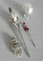 Antieke kerstboompiek, kerstbal, kerstman-steker en beertje, Diversen, Kerst, Ophalen of Verzenden, Gebruikt