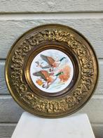 Koperen wandbord met tegel., Antiek en Kunst, Antiek | Koper en Brons, Ophalen of Verzenden