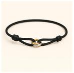 NIEUW: TRINITY Deluxe Armband – Zwart, Ophalen of Verzenden, Nieuw, Zwart, Leer