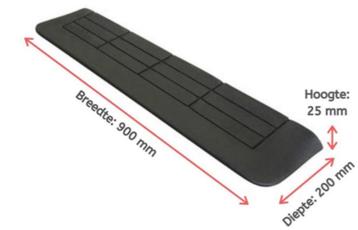 Drempelhulp Rubber 25x200x900 mm, 3 Zijdig Oprijdbaar NIEUW beschikbaar voor biedingen