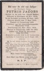 pastoor Petrus Jacobs 1819 Nijmegen + 1907 Culemborg, 87 jr, Verzenden