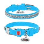 WAUDOG Glamour Halsband Leder Blauw XXS Nek 19-25 cm KOOPJE!, Ophalen of Verzenden, Handgemaakt, Nieuw
