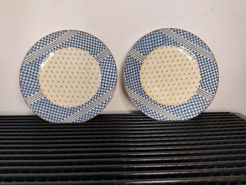 Wedgwood Samurai 2x porseleinen salade/dessertbord, dm 20,5  beschikbaar voor biedingen