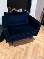 Loveseat blauw velvet, Huis en Inrichting, Ophalen, Klassiek, 75 tot 100 cm, Zo goed als nieuw