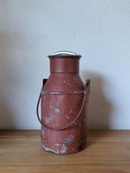Oude zinken melkbus met hengsel, Antiek en Kunst, Ophalen of Verzenden