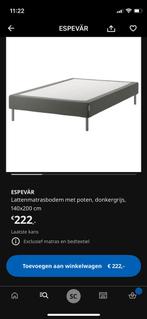 IKEA ESPEVAR bed te koop + linnen bed rok H&M home, Huis en Inrichting, Ophalen, Wit, Tweepersoons, Zo goed als nieuw