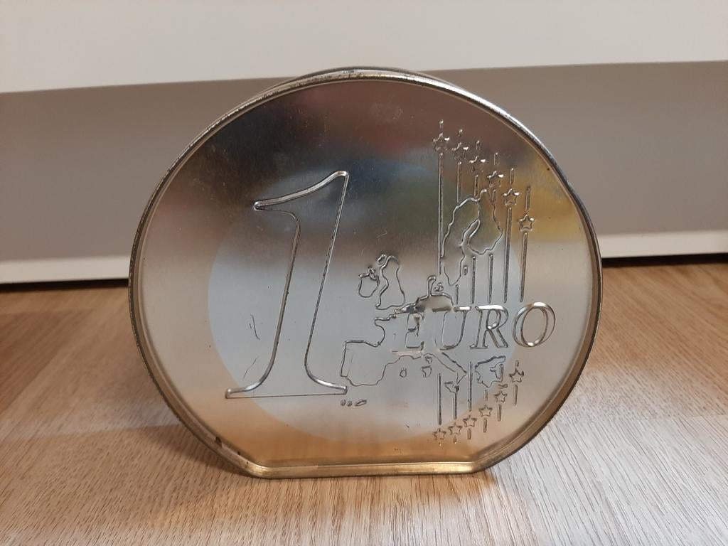1 euro munt spaarpot 16 cm, Ophalen of Verzenden